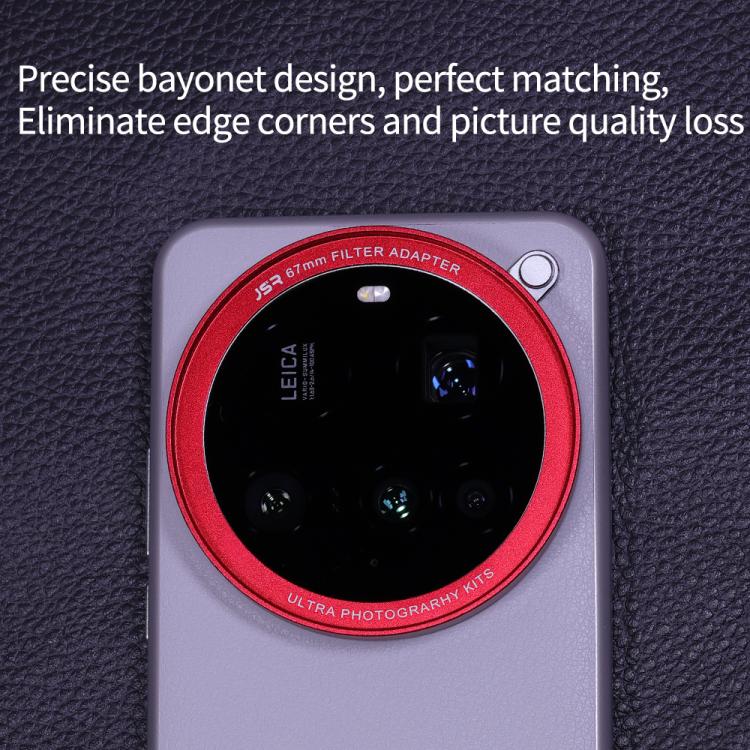 JSR Aluminum Camera Lens Adapter Ring for Phone Case, For Xiaomi 15 Ultra Gilded Gray