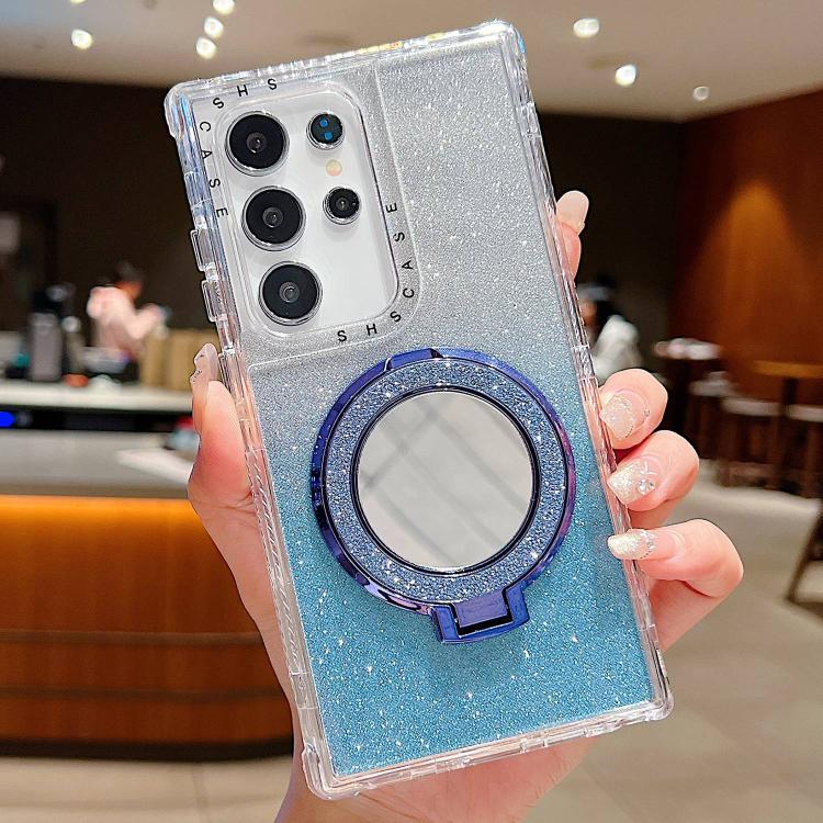 Mirror Holder Glitterr MagSafe Phone Case, For Samsung Galaxy S24 / S25, For Samsung Galaxy S24+ / S25+, For Samsung Galaxy S24 Ultra / S25 Ultra, For Samsung Galaxy S23 FE, For Samsung Galaxy S23 Ultra, For Samsung Galaxy S23+, For Samsung Galaxy S23 ...