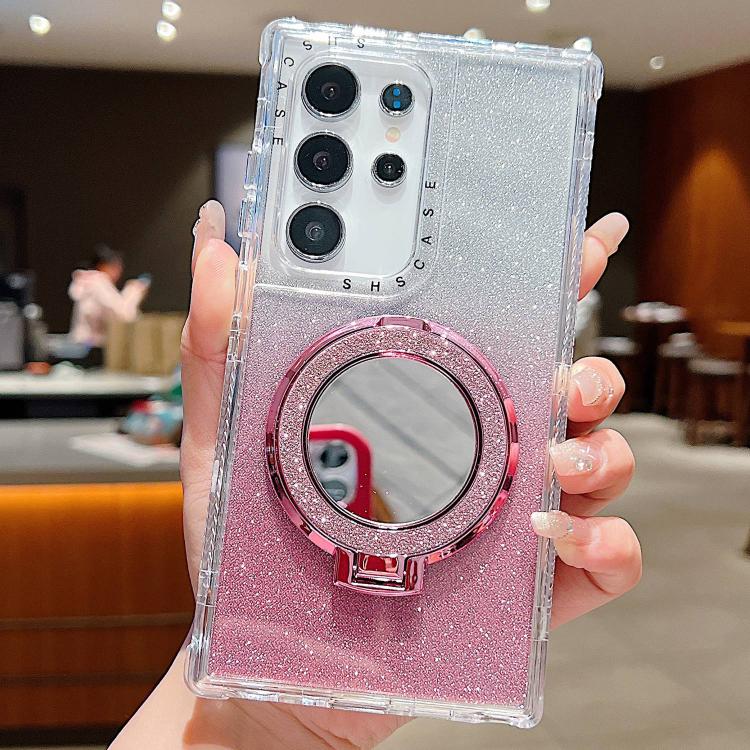 Mirror Holder Glitterr MagSafe Phone Case, For Samsung Galaxy S24 / S25, For Samsung Galaxy S24+ / S25+, For Samsung Galaxy S24 Ultra / S25 Ultra, For Samsung Galaxy S23 FE, For Samsung Galaxy S23 Ultra, For Samsung Galaxy S23+, For Samsung Galaxy S23 ...