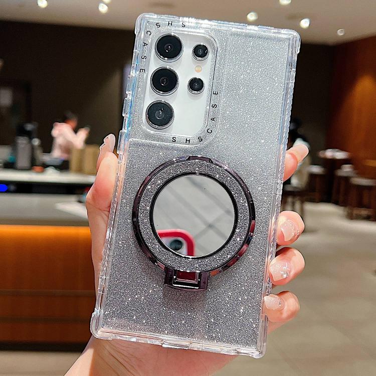 Mirror Holder Glitterr MagSafe Phone Case, For Samsung Galaxy S24 / S25, For Samsung Galaxy S24+ / S25+, For Samsung Galaxy S24 Ultra / S25 Ultra, For Samsung Galaxy S23 FE, For Samsung Galaxy S23 Ultra, For Samsung Galaxy S23+, For Samsung Galaxy S23 ...