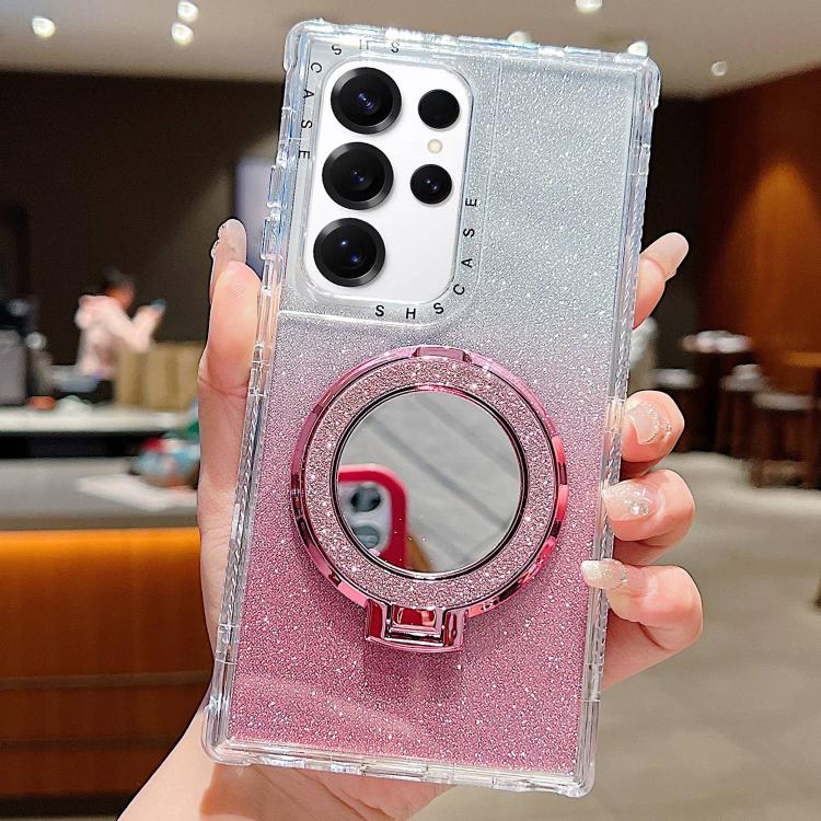 Mirror Holder Glitterr MagSafe Phone Case, For Samsung Galaxy S24 / S25, For Samsung Galaxy S24+ / S25+, For Samsung Galaxy S24 Ultra / S25 Ultra, For Samsung Galaxy S23 FE, For Samsung Galaxy S23 Ultra, For Samsung Galaxy S23+, For Samsung Galaxy S23 ...