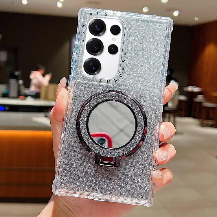 Mirror Holder Glitterr MagSafe Phone Case, For Samsung Galaxy S24 / S25, For Samsung Galaxy S24+ / S25+, For Samsung Galaxy S24 Ultra / S25 Ultra, For Samsung Galaxy S23 FE, For Samsung Galaxy S23 Ultra, For Samsung Galaxy S23+, For Samsung Galaxy S23 ...