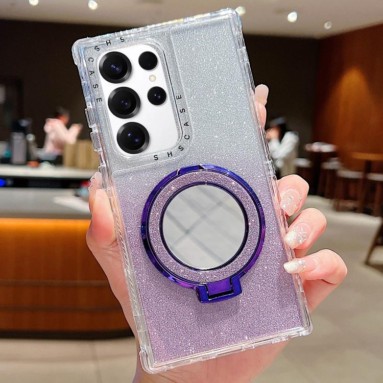 Mirror Holder Glitterr MagSafe Phone Case, For Samsung Galaxy S24 / S25, For Samsung Galaxy S24+ / S25+, For Samsung Galaxy S24 Ultra / S25 Ultra, For Samsung Galaxy S23 FE, For Samsung Galaxy S23 Ultra, For Samsung Galaxy S23+, For Samsung Galaxy S23 ...
