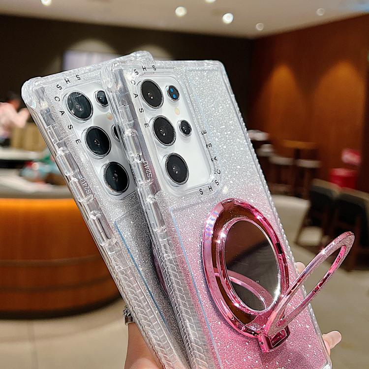 Mirror Holder Glitterr MagSafe Phone Case, For Samsung Galaxy S24 / S25, For Samsung Galaxy S24+ / S25+, For Samsung Galaxy S24 Ultra / S25 Ultra, For Samsung Galaxy S23 FE, For Samsung Galaxy S23 Ultra, For Samsung Galaxy S23+, For Samsung Galaxy S23 ...