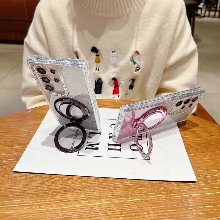 Mirror Holder Glitterr MagSafe Phone Case, For Samsung Galaxy S24 / S25, For Samsung Galaxy S24+ / S25+, For Samsung Galaxy S24 Ultra / S25 Ultra, For Samsung Galaxy S23 FE, For Samsung Galaxy S23 Ultra, For Samsung Galaxy S23+, For Samsung Galaxy S23 ...