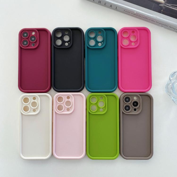 Shockproof Frame Frosted Precise Hole TPU Phone Case, For iPhone 15, For iPhone 14 Plus, For iPhone 14, For iPhone 14 Pro, For iPhone 14 Pro Max, For iPhone SE 2022 / 2020 / 8 / 7