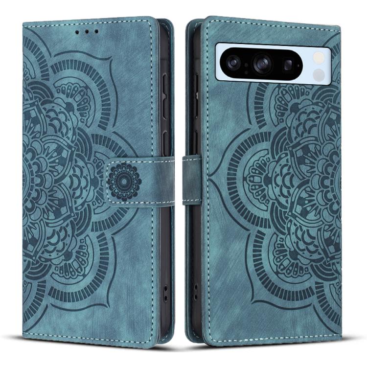 Mandala Embossed Retro Frosted Leather Phone Case, For Google Pixel 10a, For Google Pixel 9a, For Google Pixel 9 Pro XL, For Google Pixel 9 / 9 Pro, For Google Pixel 8a, For Google Pixel 8 Pro, For Google Pixel 8