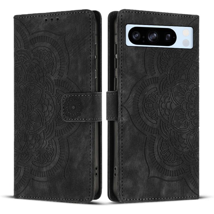 Mandala Embossed Retro Frosted Leather Phone Case, For Google Pixel 10a, For Google Pixel 9a, For Google Pixel 9 Pro XL, For Google Pixel 9 / 9 Pro, For Google Pixel 8a, For Google Pixel 8 Pro, For Google Pixel 8