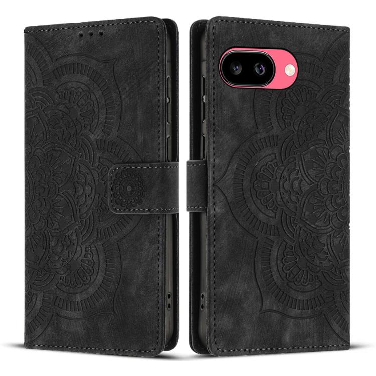 Mandala Embossed Retro Frosted Leather Phone Case, For Google Pixel 10a, For Google Pixel 9a, For Google Pixel 9 Pro XL, For Google Pixel 9 / 9 Pro, For Google Pixel 8a, For Google Pixel 8 Pro, For Google Pixel 8