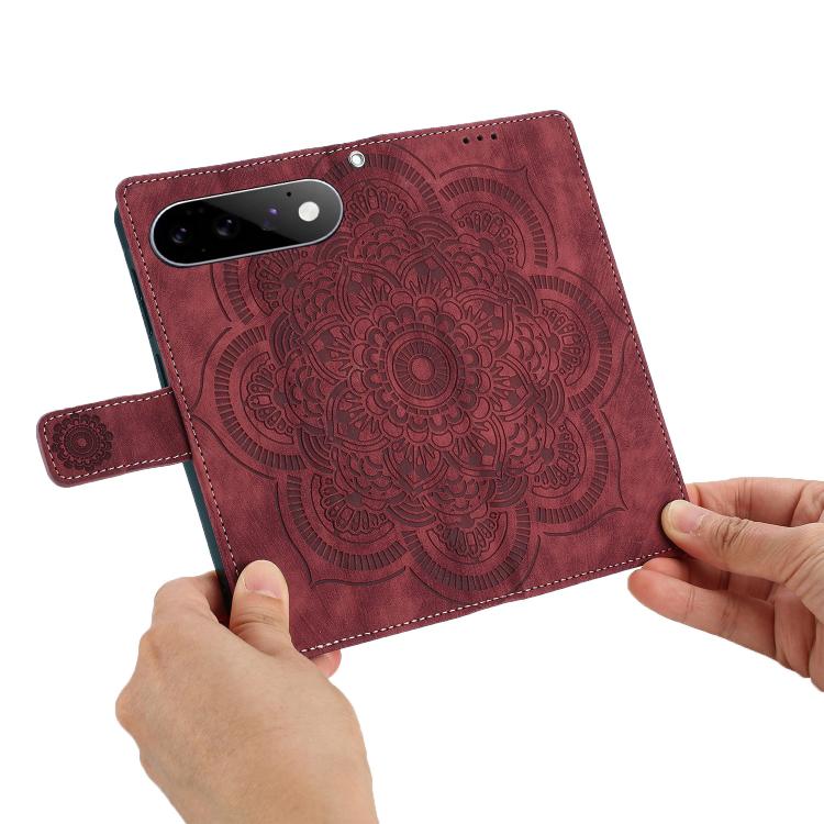 Mandala Embossed Retro Frosted Leather Phone Case, For Google Pixel 11 Pro XL, For Google Pixel 11 / 11 Pro, For Google Pixel 10a, For Google Pixel 9a, For Google Pixel 9 Pro XL, For Google Pixel 9 / 9 Pro, For Google Pixel 8a, For Google Pixel 8 Pro  ...