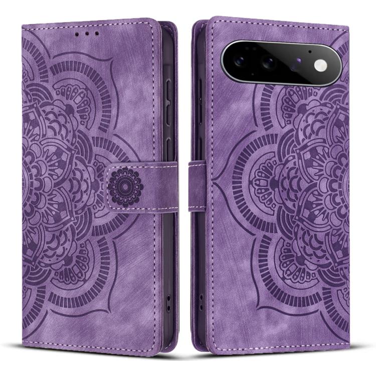 Mandala Embossed Retro Frosted Leather Phone Case, For Google Pixel 11 Pro XL, For Google Pixel 11 / 11 Pro, For Google Pixel 10a, For Google Pixel 9a, For Google Pixel 9 Pro XL, For Google Pixel 9 / 9 Pro, For Google Pixel 8a, For Google Pixel 8 Pro  ...