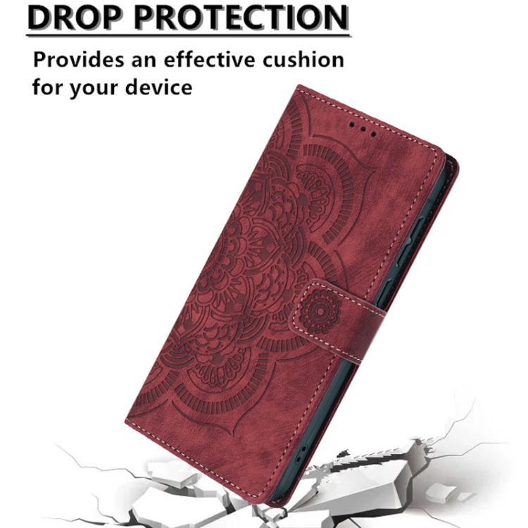 Mandala Embossed Retro Frosted Leather Phone Case, For Xiaomi Poco X5 / Redmi Note 12 5G