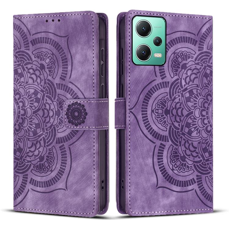 Mandala Embossed Retro Frosted Leather Phone Case, For Xiaomi 15T Pro 5G, For Xiaomi 15T 5G, For Xiaomi 14T Pro, For Xiaomi 14T, For Xiaomi Poco M6 Pro 5G / Redmi 12, For Xiaomi 13T / 13T Pro, For Xiaomi Poco X5 Pro, For Xiaomi Poco X5 / Redmi Note 12 5G