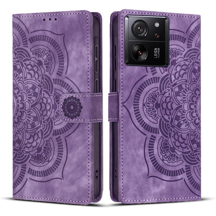 Mandala Embossed Retro Frosted Leather Phone Case, For Xiaomi 15T Pro 5G, For Xiaomi 15T 5G, For Xiaomi 14T Pro, For Xiaomi 14T, For Xiaomi Poco M6 Pro 5G / Redmi 12, For Xiaomi 13T / 13T Pro, For Xiaomi Poco X5 Pro, For Xiaomi Poco X5 / Redmi Note 12 5G