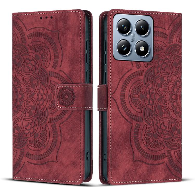 Mandala Embossed Retro Frosted Leather Phone Case, For Xiaomi 15T Pro 5G, For Xiaomi 15T 5G, For Xiaomi 14T Pro, For Xiaomi 14T, For Xiaomi Poco M6 Pro 5G / Redmi 12, For Xiaomi 13T / 13T Pro, For Xiaomi Poco X5 Pro, For Xiaomi Poco X5 / Redmi Note 12 5G