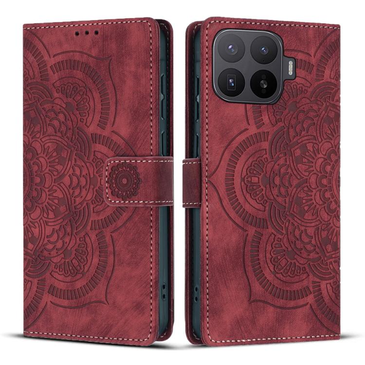 Mandala Embossed Retro Frosted Leather Phone Case, For Xiaomi 17T Pro 5G, For Xiaomi 17T 5G, For Xiaomi 15T Pro 5G, For Xiaomi 15T 5G, For Xiaomi 14T Pro, For Xiaomi 14T, For Xiaomi Poco M6 Pro 5G / Redmi 12, For Xiaomi 13T / 13T Pro                   ...