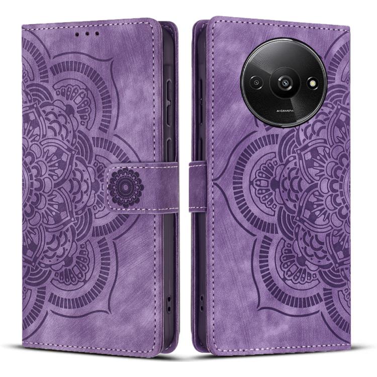 Mandala Embossed Retro Frosted Leather Phone Case, For Redmi 14C / A4 5G, For Redmi Note 14 5G, For Redmi Note 14 Pro 5G, For Redmi 13 4G / 5G Global, For Redmi A3 / Poco C61 4G, For Redmi Note 13 Pro 4G, For Redmi Note 13 4G, For Redmi 13C 4G / 5G    ...