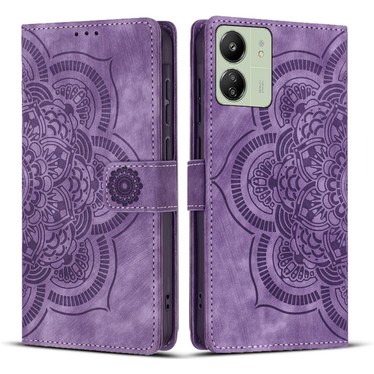 Mandala Embossed Retro Frosted Leather Phone Case, For Redmi 14C / A4 5G, For Redmi Note 14 5G, For Redmi Note 14 Pro 5G, For Redmi 13 4G / 5G Global, For Redmi A3 / Poco C61 4G, For Redmi Note 13 Pro 4G, For Redmi Note 13 4G, For Redmi 13C 4G / 5G    ...