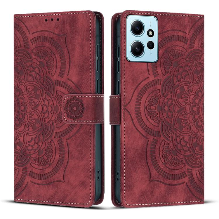 Mandala Embossed Retro Frosted Leather Phone Case, For Redmi Note 13 Pro 5G, For Redmi Note 11S / 12S, For Redmi Note 12 4G, For Redmi Note 11 Pro 4G / 5G