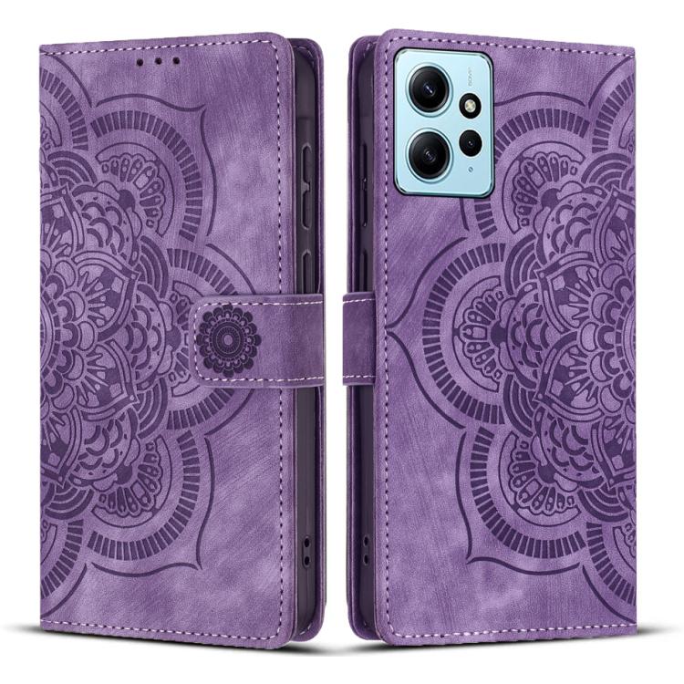 Mandala Embossed Retro Frosted Leather Phone Case, For Redmi Note 13 Pro 5G, For Redmi Note 11S / 12S, For Redmi Note 12 4G, For Redmi Note 11 Pro 4G / 5G