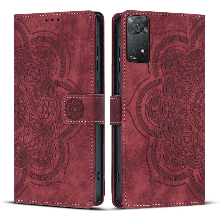 Mandala Embossed Retro Frosted Leather Phone Case, For Redmi Note 13 Pro 5G, For Redmi Note 11S / 12S, For Redmi Note 12 4G, For Redmi Note 11 Pro 4G / 5G