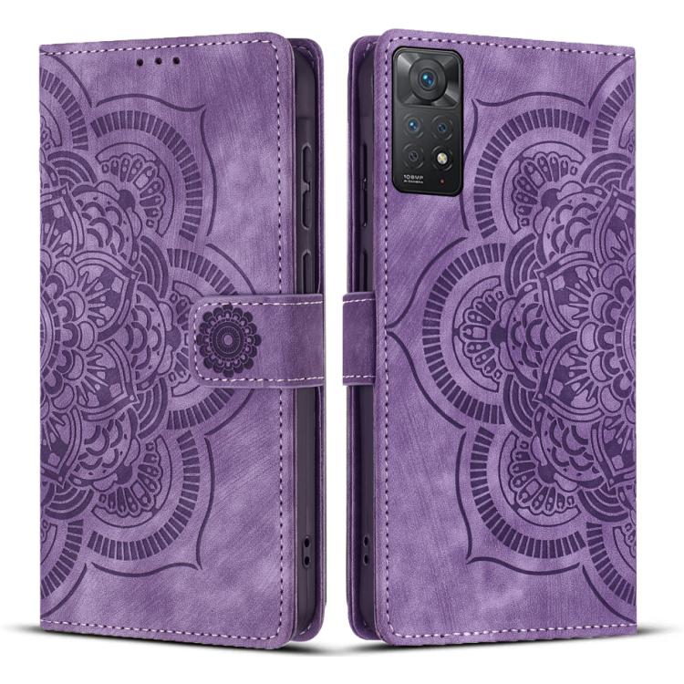 Mandala Embossed Retro Frosted Leather Phone Case, For Redmi Note 13 Pro 5G, For Redmi Note 11S / 12S, For Redmi Note 12 4G, For Redmi Note 11 Pro 4G / 5G