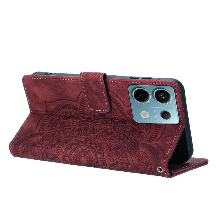 Mandala Embossed Retro Frosted Leather Phone Case, For Redmi Note 13 Pro 5G, For Redmi Note 11S / 12S, For Redmi Note 12 4G, For Redmi Note 11 Pro 4G / 5G