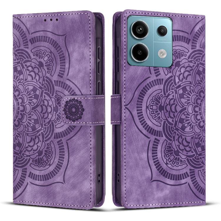 Mandala Embossed Retro Frosted Leather Phone Case, For Redmi Note 13 Pro 5G, For Redmi Note 11S / 12S, For Redmi Note 12 4G, For Redmi Note 11 Pro 4G / 5G