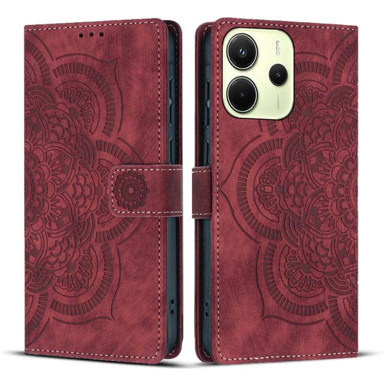 Mandala Embossed Retro Frosted Leather Phone Case, For Redmi Note 15 Pro+ 5G Global 163.3mm, For Redmi Note 15 4G / 5G Global 164mm, For Redmi Note 15 Pro 4G Global 163.2mm, For Redmi Note 15 Pro 5G Global 163.6mm, For Redmi 15C 5G / 4G EU 173mm       ...