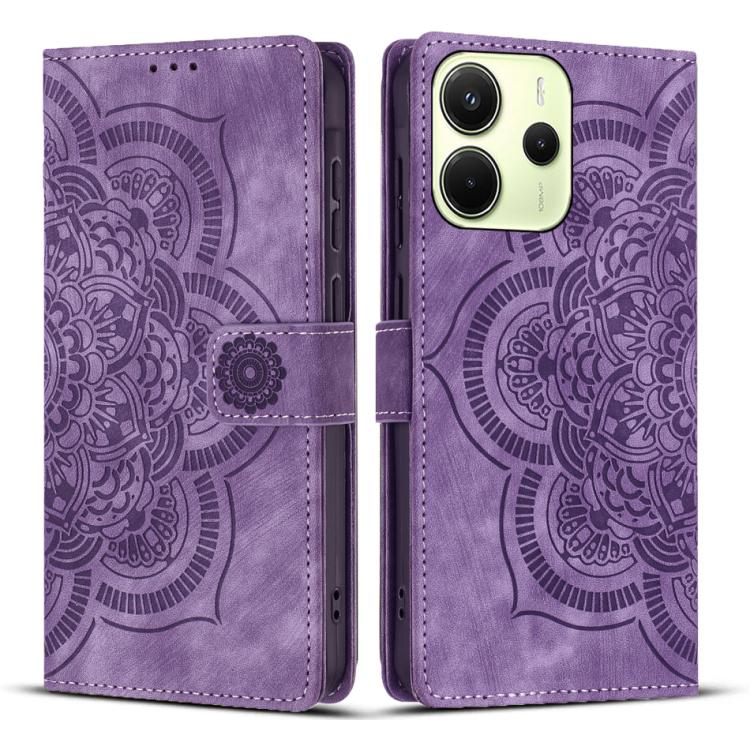 Mandala Embossed Retro Frosted Leather Phone Case, For Redmi Note 15 Pro+ 5G Global 163.3mm, For Redmi Note 15 4G / 5G Global 164mm, For Redmi Note 15 Pro 4G Global 163.2mm, For Redmi Note 15 Pro 5G Global 163.6mm, For Redmi 15C 5G / 4G EU 173mm       ...