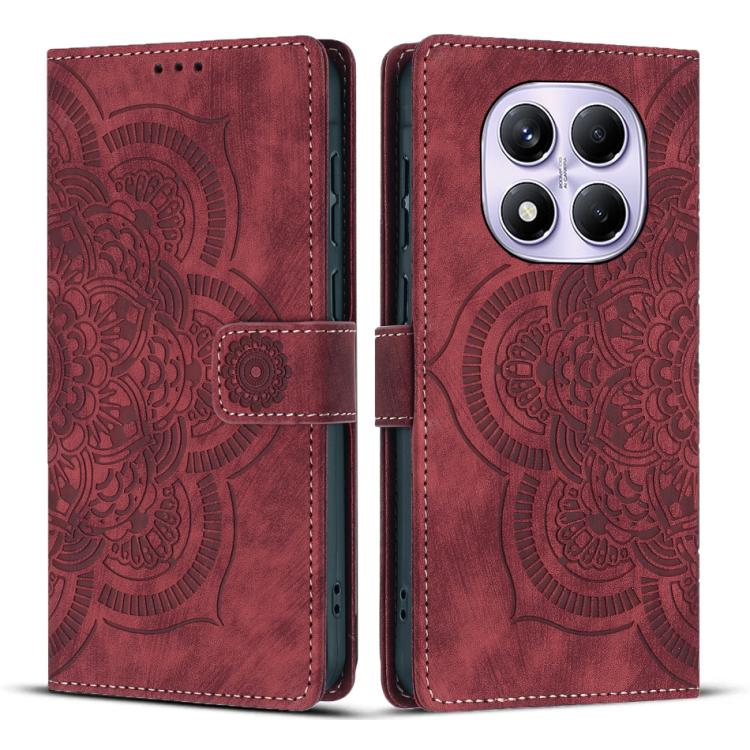 Mandala Embossed Retro Frosted Leather Phone Case, For Redmi Note 15 Pro+ 5G Global 163.3mm, For Redmi Note 15 4G / 5G Global 164mm, For Redmi Note 15 Pro 4G Global 163.2mm, For Redmi Note 15 Pro 5G Global 163.6mm, For Redmi 15C 5G / 4G EU 173mm       ...