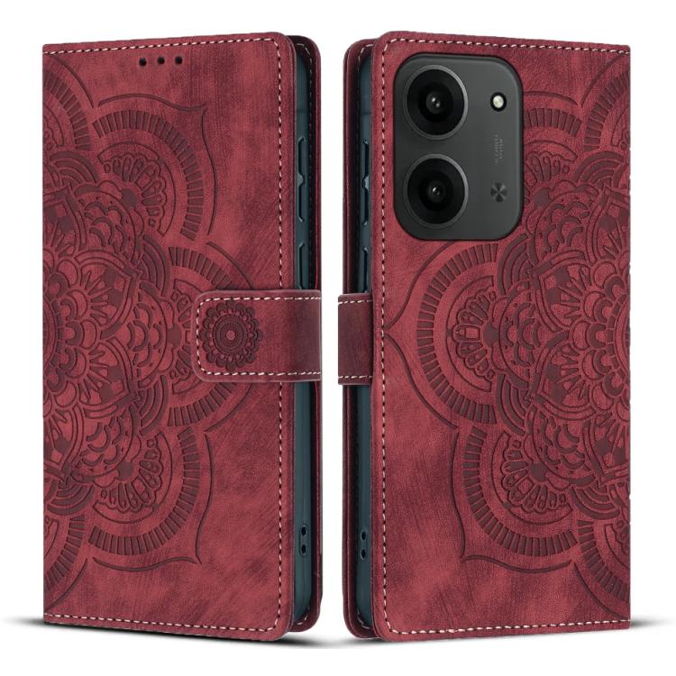Mandala Embossed Retro Frosted Leather Phone Case, For Redmi Note 15 Pro+ 5G Global 163.3mm, For Redmi Note 15 4G / 5G Global 164mm, For Redmi Note 15 Pro 4G Global 163.2mm, For Redmi Note 15 Pro 5G Global 163.6mm, For Redmi 15C 5G / 4G EU 173mm       ...