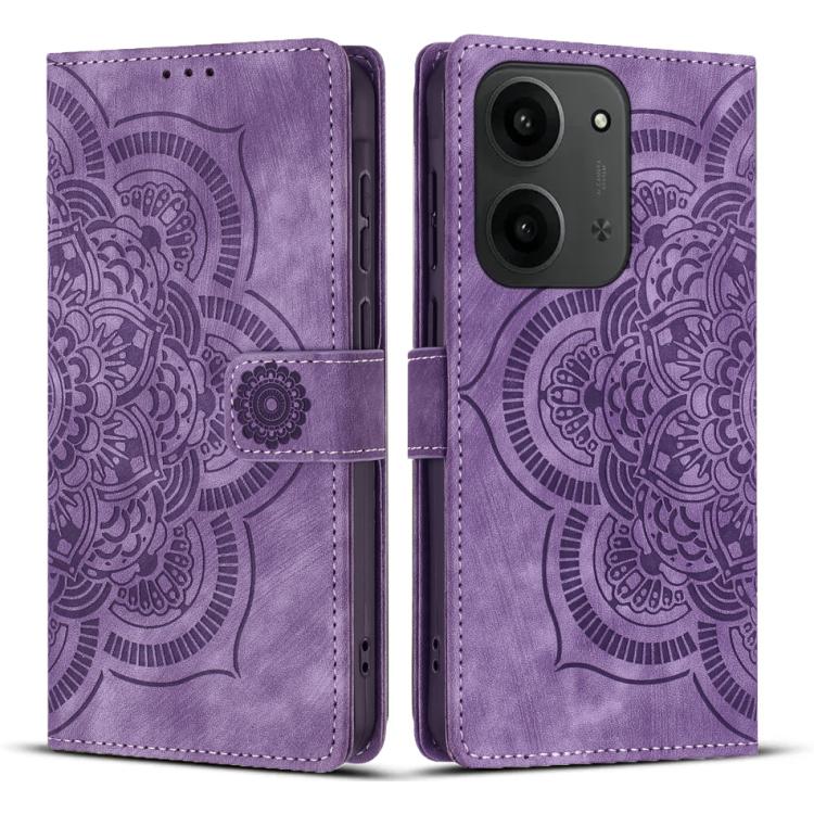 Mandala Embossed Retro Frosted Leather Phone Case, For Redmi Note 15 Pro+ 5G Global 163.3mm, For Redmi Note 15 4G / 5G Global 164mm, For Redmi Note 15 Pro 4G Global 163.2mm, For Redmi Note 15 Pro 5G Global 163.6mm, For Redmi 15C 5G / 4G EU 173mm       ...