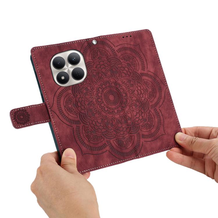 Mandala Embossed Retro Frosted Leather Phone Case, For Redmi Note 15 Pro+ 5G Global 163.3mm, For Redmi Note 15 4G / 5G Global 164mm, For Redmi Note 15 Pro 4G Global 163.2mm, For Redmi Note 15 Pro 5G Global 163.6mm, For Redmi 15C 5G / 4G EU 173mm       ...