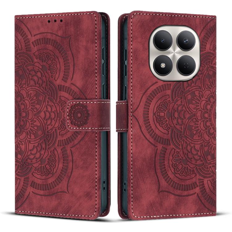 Mandala Embossed Retro Frosted Leather Phone Case, For Redmi Note 15 Pro+ 5G Global 163.3mm, For Redmi Note 15 4G / 5G Global 164mm, For Redmi Note 15 Pro 4G Global 163.2mm, For Redmi Note 15 Pro 5G Global 163.6mm, For Redmi 15C 5G / 4G EU 173mm       ...