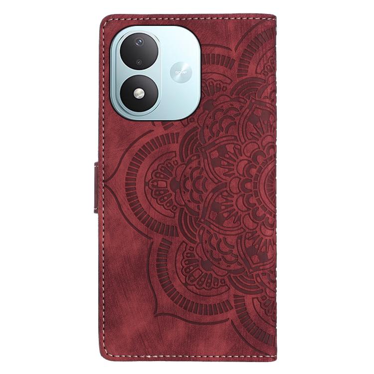 Mandala Embossed Retro Frosted Leather Phone Case, For Redmi Note 17 5G / 4G Global 169.7mm, For Redmi Note 17 Pro Max 5G Global 163.4mm, For Redmi Note 17 Pro 5G Global 163.5mm, For Redmi 17 5G / 4G Global 170mm, For Redmi Note 15 Pro+ 5G Global 163.3...