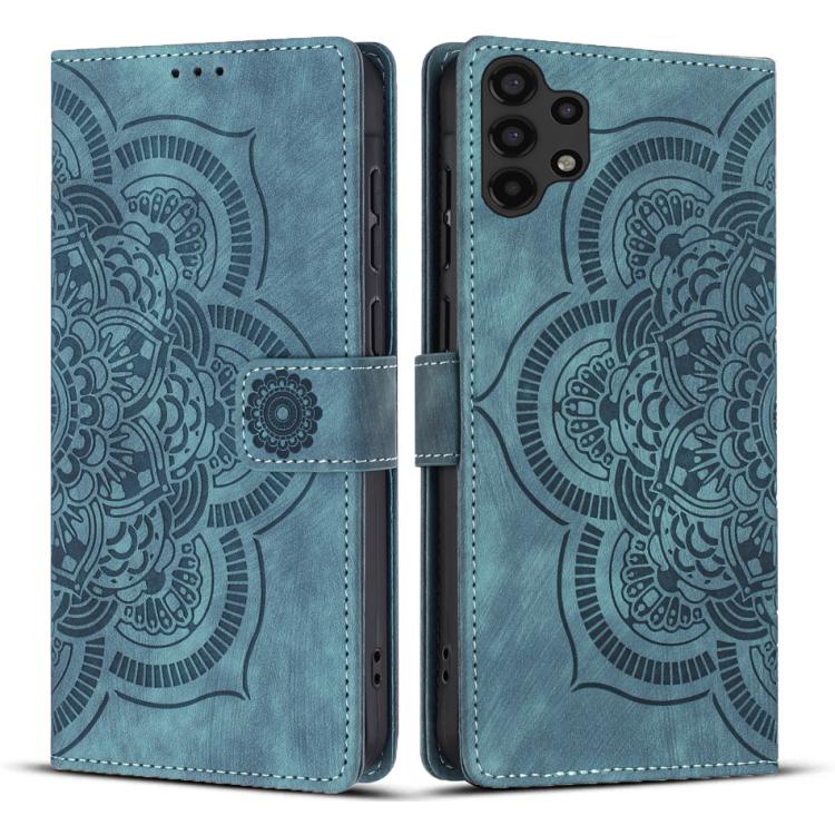 Mandala Embossed Retro Frosted Leather Phone Case, For Samsung Galaxy A54 5G, For Samsung Galaxy A13, For Samsung Galaxy A33 5G, For Samsung Galaxy A53 5G, For Samsung Galaxy A32 5G