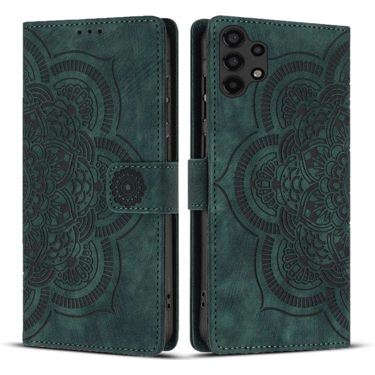 Mandala Embossed Retro Frosted Leather Phone Case, For Samsung Galaxy A54 5G, For Samsung Galaxy A13, For Samsung Galaxy A33 5G, For Samsung Galaxy A53 5G, For Samsung Galaxy A32 5G