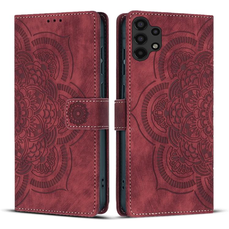 Mandala Embossed Retro Frosted Leather Phone Case, For Samsung Galaxy A54 5G, For Samsung Galaxy A13, For Samsung Galaxy A33 5G, For Samsung Galaxy A53 5G, For Samsung Galaxy A32 5G