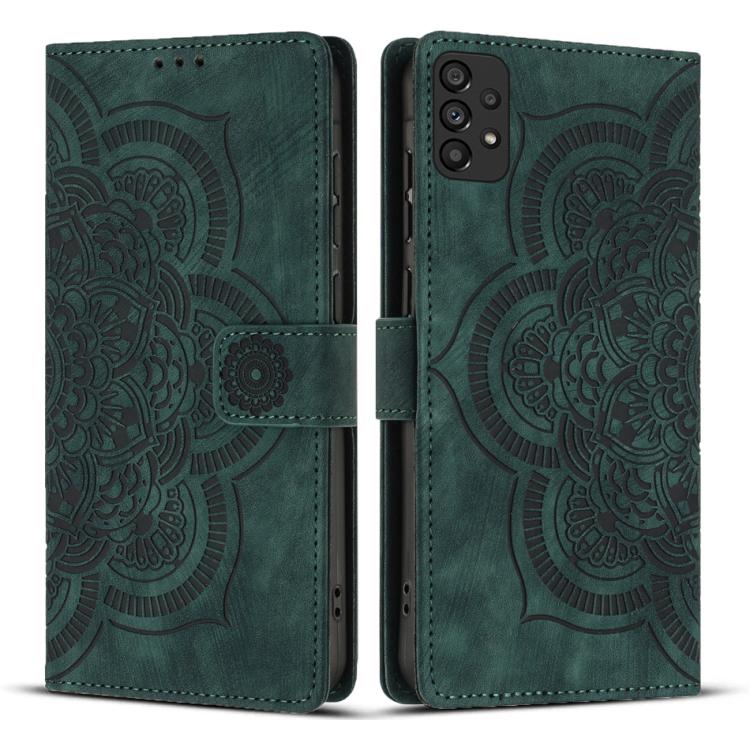 Mandala Embossed Retro Frosted Leather Phone Case, For Samsung Galaxy A54 5G, For Samsung Galaxy A13, For Samsung Galaxy A33 5G, For Samsung Galaxy A53 5G, For Samsung Galaxy A32 5G