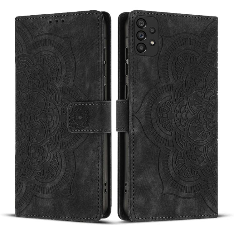 Mandala Embossed Retro Frosted Leather Phone Case, For Samsung Galaxy A54 5G, For Samsung Galaxy A13, For Samsung Galaxy A33 5G, For Samsung Galaxy A53 5G, For Samsung Galaxy A32 5G