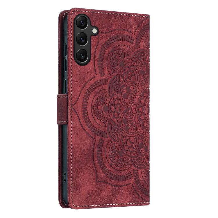Mandala Embossed Retro Frosted Leather Phone Case, For Samsung Galaxy A55 5G, For Samsung Galaxy A35 5G, For Samsung Galaxy A15, For Samsung Galaxy A05s, For Samsung Galaxy A25 5G, For Samsung Galaxy A24 4G, For Samsung Galaxy A23 5G                   ...