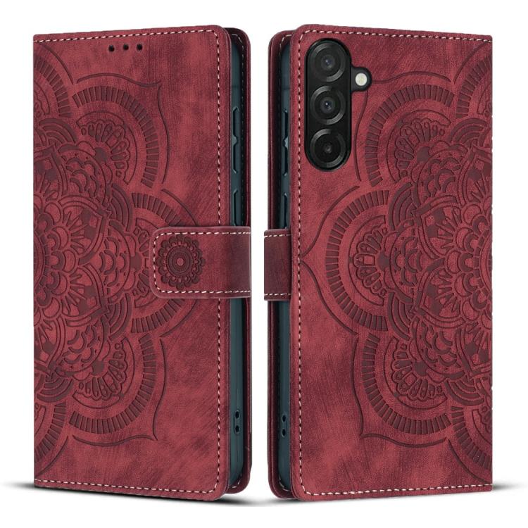 Mandala Embossed Retro Frosted Leather Phone Case, For Samsung Galaxy A57 5G, For Samsung Galaxy A37 5G, For Galaxy A27 5G, For Samsung Galaxy A07 4G / A06 4G, For Samsung Galaxy A17 5G / A26 5G, For Samsung Galaxy A56 5G, For Samsung Galaxy A26 5G    ...