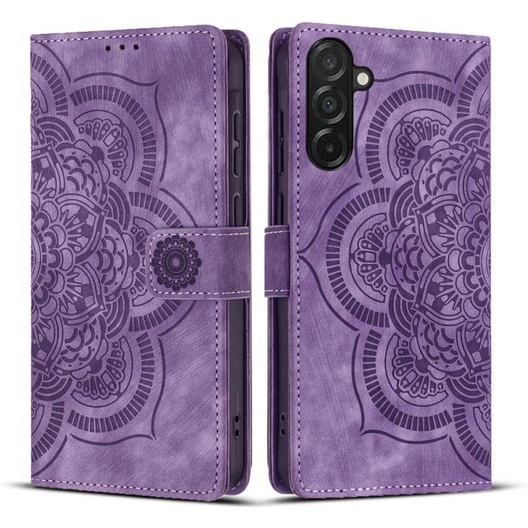 Mandala Embossed Retro Frosted Leather Phone Case, For Samsung Galaxy A57 5G, For Samsung Galaxy A37 5G, For Galaxy A27 5G, For Samsung Galaxy A07 4G / A06 4G, For Samsung Galaxy A17 5G / A26 5G, For Samsung Galaxy A56 5G, For Samsung Galaxy A26 5G    ...