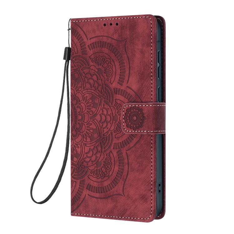 Mandala Embossed Retro Frosted Leather Phone Case, For Samsung Galaxy S25 Ultra 5G, For Samsung Galaxy S24 FE 5G, For Samsung Galaxy S24 Ultra 5G, For Samsung Galaxy S24+ 5G, For Samsung Galaxy S24 5G, For Samsung Galaxy S23 FE 5G                      ...