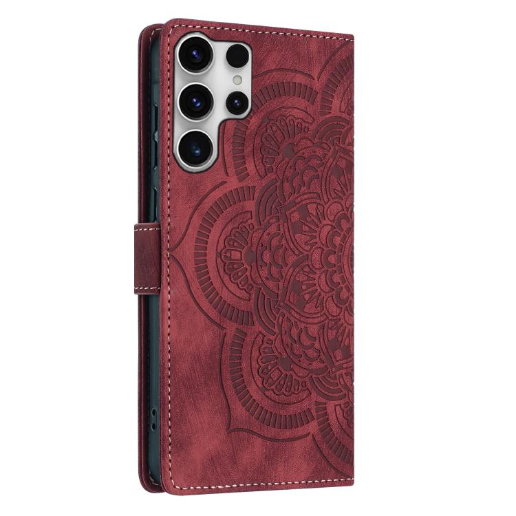 Mandala Embossed Retro Frosted Leather Phone Case, For Samsung Galaxy S25 Ultra 5G, For Samsung Galaxy S24 FE 5G, For Samsung Galaxy S24 Ultra 5G, For Samsung Galaxy S24+ 5G, For Samsung Galaxy S24 5G, For Samsung Galaxy S23 FE 5G                      ...