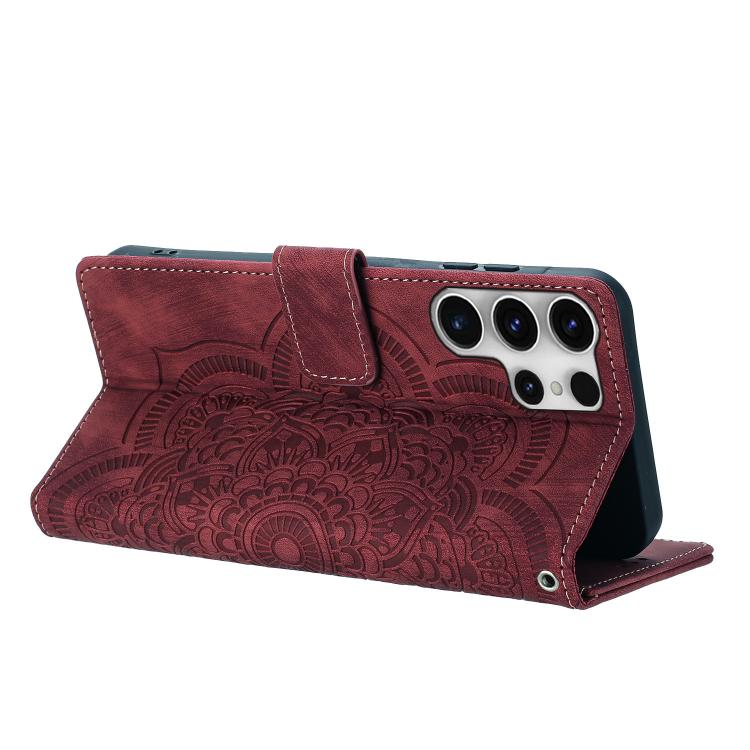 Mandala Embossed Retro Frosted Leather Phone Case, For Samsung Galaxy S25 Ultra 5G, For Samsung Galaxy S24 FE 5G, For Samsung Galaxy S24 Ultra 5G, For Samsung Galaxy S24+ 5G, For Samsung Galaxy S24 5G, For Samsung Galaxy S23 FE 5G                      ...