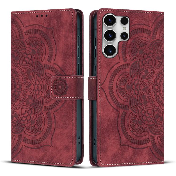 Mandala Embossed Retro Frosted Leather Phone Case, For Samsung Galaxy S25 Ultra 5G, For Samsung Galaxy S24 FE 5G, For Samsung Galaxy S24 Ultra 5G, For Samsung Galaxy S24+ 5G, For Samsung Galaxy S24 5G, For Samsung Galaxy S23 FE 5G                      ...