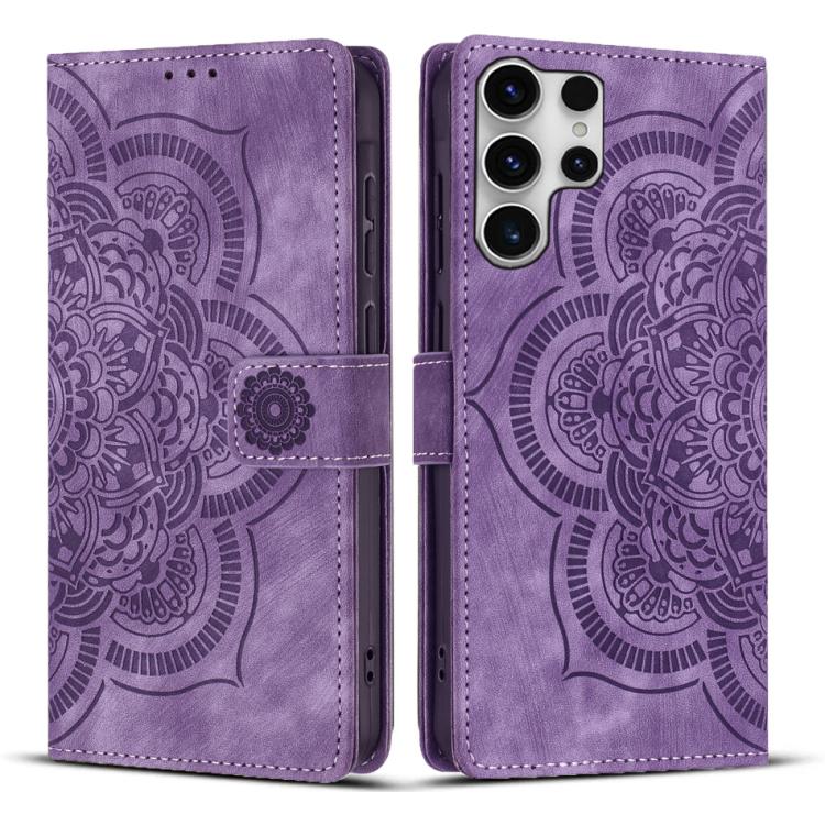 Mandala Embossed Retro Frosted Leather Phone Case, For Samsung Galaxy S25 Ultra 5G, For Samsung Galaxy S24 FE 5G, For Samsung Galaxy S24 Ultra 5G, For Samsung Galaxy S24+ 5G, For Samsung Galaxy S24 5G, For Samsung Galaxy S23 FE 5G                      ...