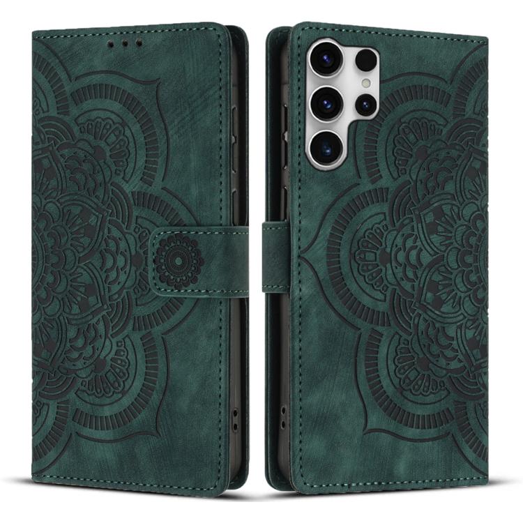 Mandala Embossed Retro Frosted Leather Phone Case, For Samsung Galaxy S25 Ultra 5G, For Samsung Galaxy S24 FE 5G, For Samsung Galaxy S24 Ultra 5G, For Samsung Galaxy S24+ 5G, For Samsung Galaxy S24 5G, For Samsung Galaxy S23 FE 5G                      ...